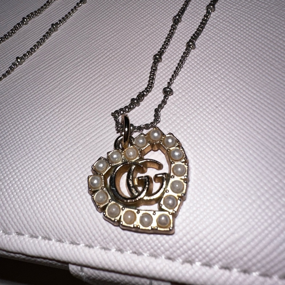 GUCCI | Upcycled ReWorked Gucci Pearl Double G Necklace